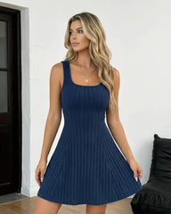 Ribbed Hooded Mini Set Navy