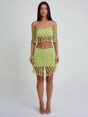 Yvon Crochet Mini Skirt