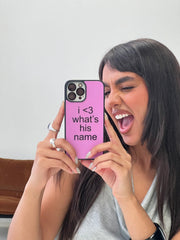 I Love What's His Name iPhone Case Pink