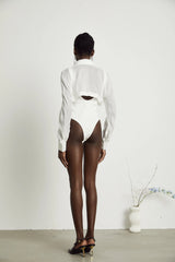 Fleur boned-design bodysuit