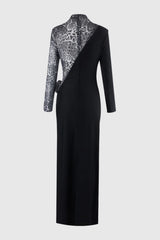 Kaily Floral Leopard Cutout Split Maxi Dress