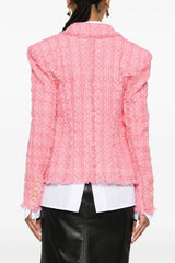 Hazel Gold Buttoned Tweed Jacket