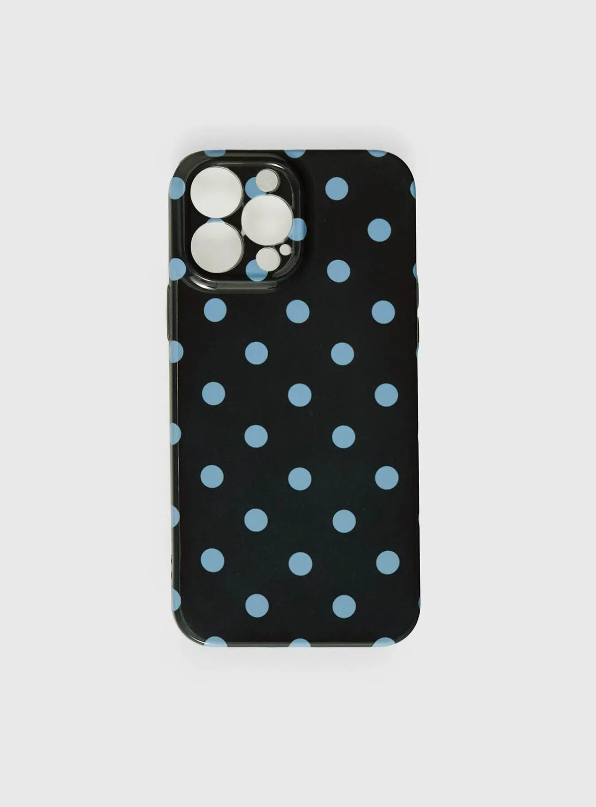 Ferrera iPhone Case Black / Blue Polka