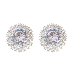 Gina blue rhinestone stud earrings