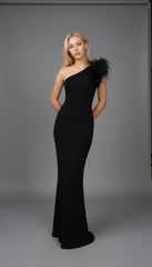 Dulzura One-Shoulder Black Maxi Dress