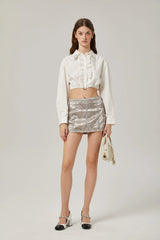 Isabeau crystal-embellished shirt
