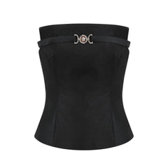Margaux black top & skirt matching set