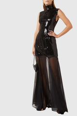 Laurinda Sequin Sleeveless Maxi Dress