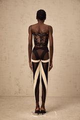 Diane spiral color-block panelled leggings