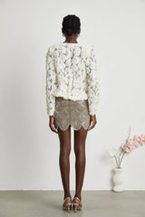 Marianne floral-appliqué embellished jacket
