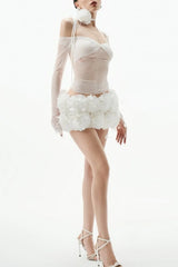 Ariat Lace Floral Appliqué Two Piece Set - White