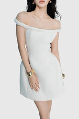 Calwa Off Shoulder Flare Mini Dress