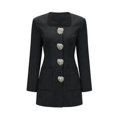 Fionnghuala black crystal mini dress