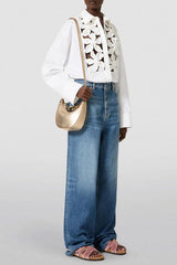 Juliete Floral Cutout Long Sleeves Shirt