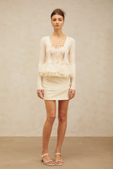 Blanche neutrals peplum knitted cardigan