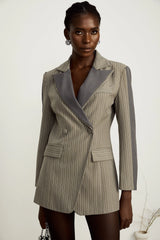 Georgia pinstripe panelled blazer