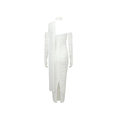 Gia white mesh gloves dress