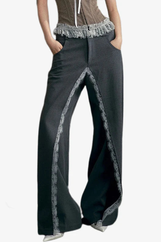Maria Lace Patchwork Suit Pants