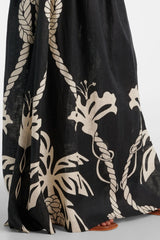 Lawerey Print Linen Maxi Dress