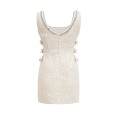 Manon white tweed sequined mini dress