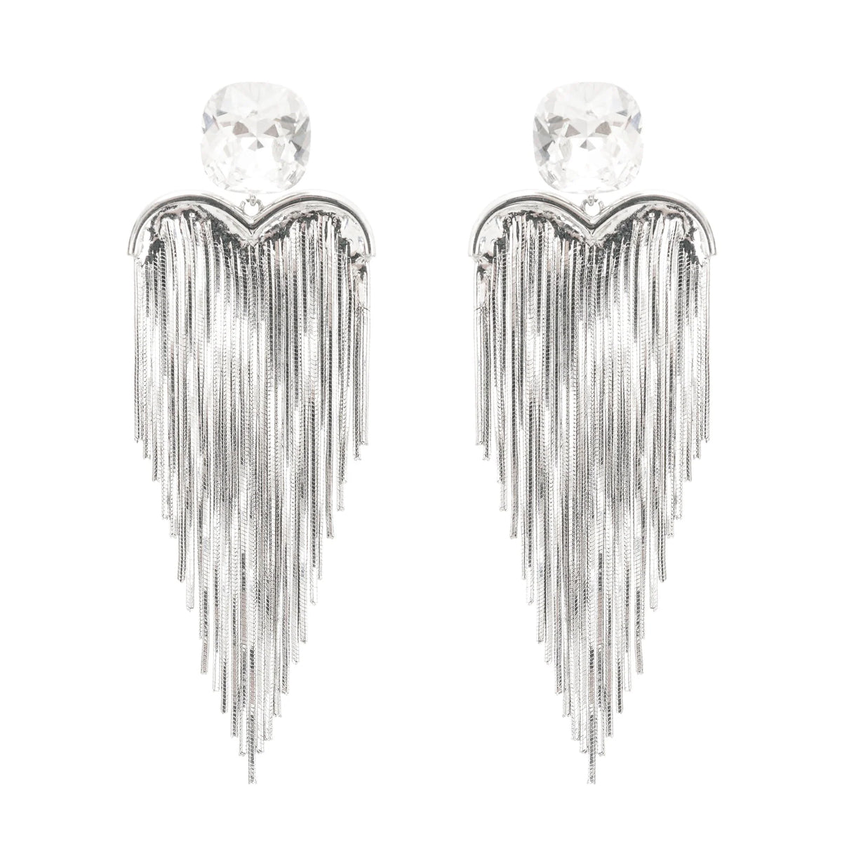 Eulalie silver tassel earrings