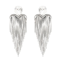 Eulalie silver tassel earrings