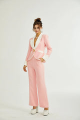Claretta colour-block blazer & pants matching set