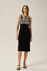Clarisse faux-flower cropped top
