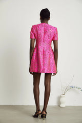 Celestia Floral-Appliqué Embellished Mini Dress