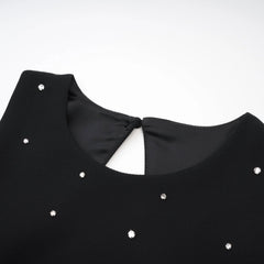 Delainey crystal-embellished open-back dress