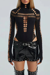 Dayana Hollow Cobweb Bodysuit