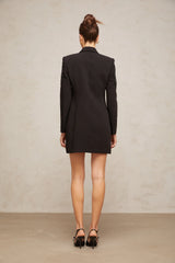 Éléna embellished sequined blazer dress in Black