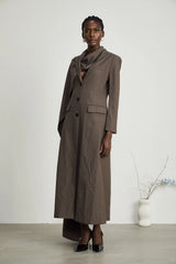Cyrielle scarf-neck trench coat