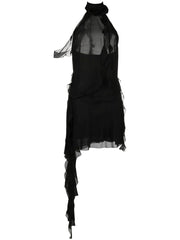 Lennoa Ruffled Halter Mini Dress - Black