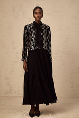 Éva check sequined cardigan & dress matching set