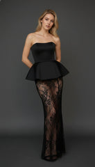 Maison Celie Lace Noir Two-Piece Set
