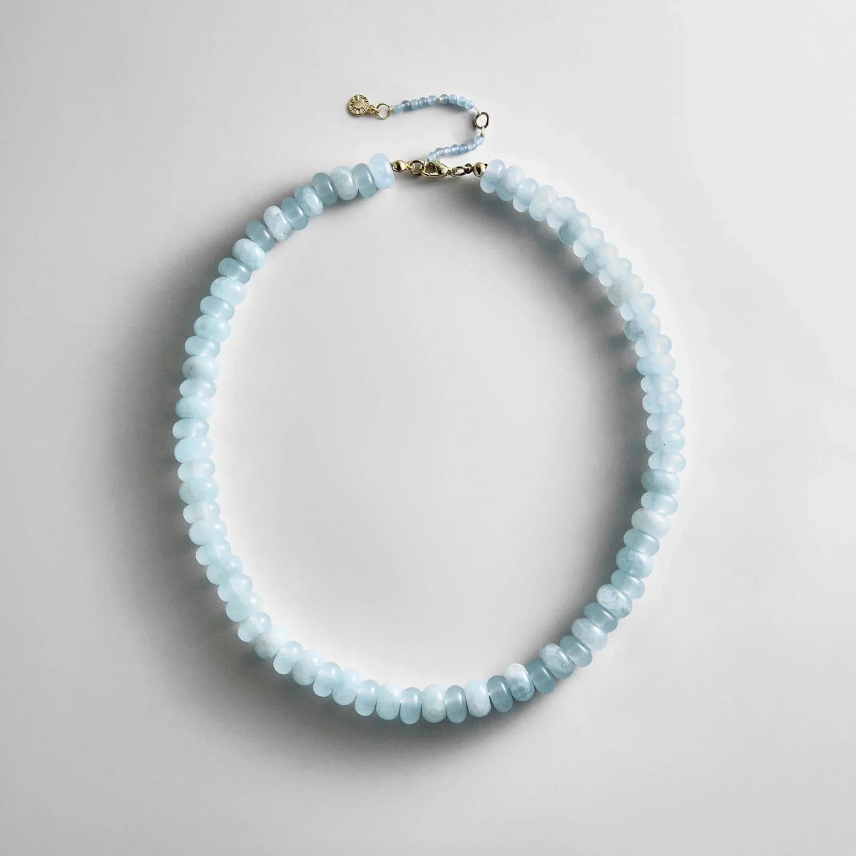 Joyce Semi-Precious Beaded Necklace - Blue Lace Agate