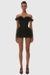 Mackie Off Shoulder Lace Up Corset