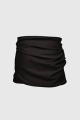 Ceyla Floral Appliqué Skirt - Black