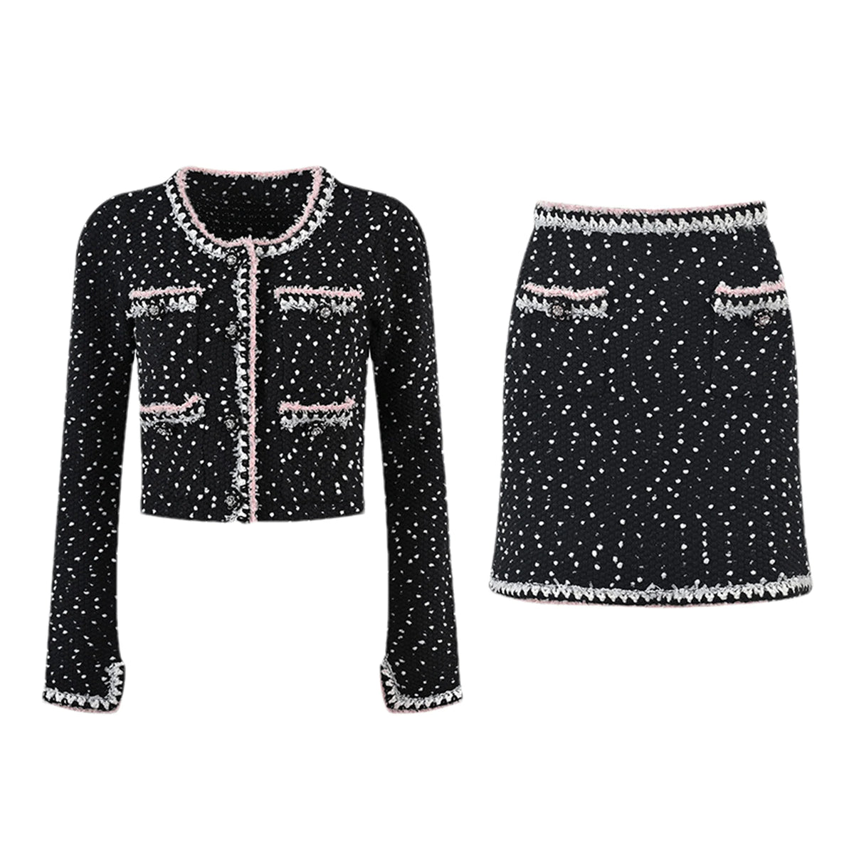 Alizée cropped jacket & skirt matching set