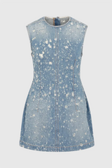 Braela Denim Sleeveless Mini Dress