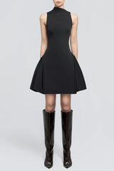 Eorkone Symmetric Draped Mini Dress - Black