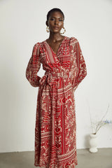Camille pattern-print midi dress