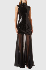 Laurinda Sequin Sleeveless Maxi Dress