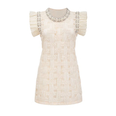 Bernadette interwoven embellished mini dress