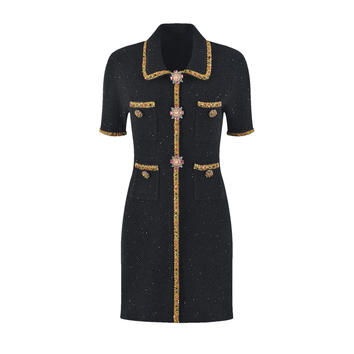 Héloïse sequin knitted dress