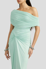 Lamber Off Shoulder Ruched Maxi Dress