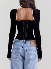 Nina Velvet Top