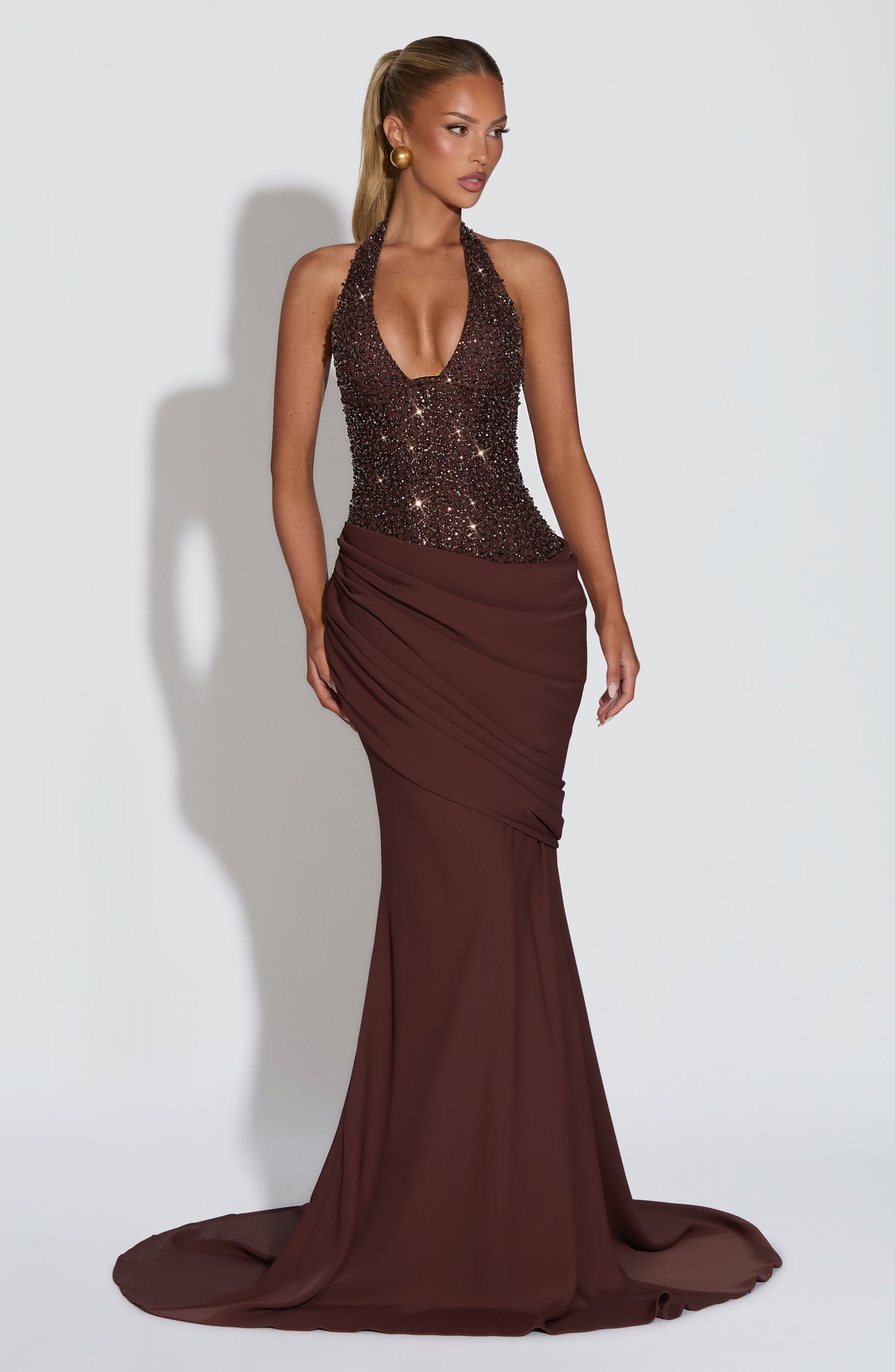 Taylor Gown Plum Brown